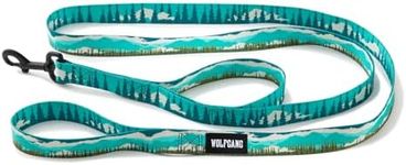 Wolfgang Premium Dog Leashes for Large Dogs Heavy Duty, Double Handle Dog Leash, Durable & Easy to Clean Nylon Dog Leash with Quick Clip Buckles, Made in USA, GreatEscape Print (1 Inch x 6 Ft)