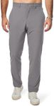 JMIERR Men's Chino Dress Pant Stretch - 30"/32" Work Casual Athletic Pants Tapered Leg Quick Dry Lightweight with 4 Pockets,Large,Gray