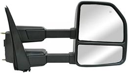 AutoShack Passenger Towing Mirror Power Black Textured Heated Manual Folding Replacement for 2017-2018 Ford F-250 Super Duty F-350 Super Duty 2017 F-450 Super Duty 6.2L 6.7L V8 4WD RWD KAP8217BESHBTR