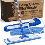 18" Professional Microfiber Mop - Hardwood Floor Mop - Dry & Wet Mop for Wood, Laminate, Tile, Vinyl Floors | Washable Pads | Wet & Dust Mopping
