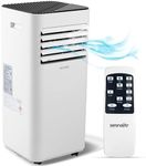 SereneLife SLPAC180W Portable Conditioner-3-in-1 Compact Standing Air Conditioner for Room Up to, Floor AC Unit with Remote Control, Universal Casters, Window Mount Kit