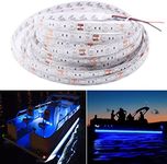 Seapon Pontoon Boat Light, Marine Led Light Strip for Duck Jon Bass Boat Sailboat Kayak, Led Flex Lighting for Boat Deck Light Accent Light Courtesy Interior Lights Fishing Night, 12v, 5m(16.4ft)