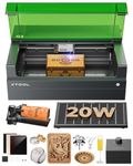 xTool S1 Laser Engraver Kit, 20,000mW(20W) Class 1 Laser Engraver All-in-one Kit with Rotary, 10mm Wood Cut Laser Cutter, Beginner-Friendly for Gift Making with Metal, Wood, Acrylic,Tumbler Ring