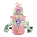 Kids Water Bottle - Water Bottle for School - Sipper Water Bottle for Kids - Waterbottle for Girls and Boys, Stainless Steel 316, Spill-Proof, BPA-Free, Perfect for School and Play, Pink