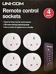 Uni-Com Remote Control Electric Wall Sockets UK Plugs 4 Pack (4)