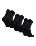 DANISH ENDURANCE 3 Pack Bamboo Viscose Dress Socks, Premium Soft, Breathable, for Men & Women, Black, Medium