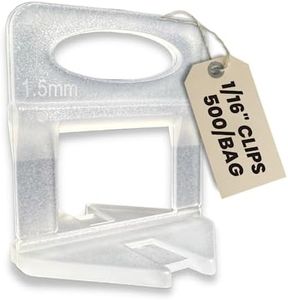 KMS Pack of 500 Tile Spacers Clips - DIY Tile Leveling System Spacer Clips for Professional Porcelain, Stone & Ceramic Tile Installation (1/16 Inch)