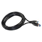 HQRP 3m USB 3.0 Type A-Male to B-Male (M/M) Cable for Toshiba dynadock U3.0 Universal USB3.0 Docking Station plus Coaster