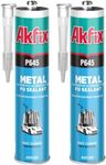 Akfix P645 Seam Sealer Automotive Beige (2x10.1 Oz.) - Urethane Autobody Seam Sealer Adhesive for Metal Joints, RV Roof Sealant, Sandable, Paintable, Fast Curing and Durable Bonding | Beige, 2 Pack