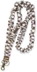 ANDI Neck Lanyard For Women - Scrunchie Cute Lanyard for Keys, Id Card Holder, Wallet - Aesthetic Long Lanyard (Brown Checkered)