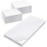 VitalCozy Daycare Cot Sheets for Sleeping Bulk 48 x 24 Inch Standard Size Nap Mat Sheets Preschool Cots Sheet Soft Rest Mat Sheet for Kids Baby Crib Sheet Breathable for Boys Girls(White, 12 Pcs)