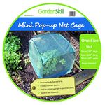 GardenSkill Mini Pop Up Net Fruit Cage - Small Garden Cover Cloche to Protect and Grow Crops Veg Plants (50cm x 50cm x 50cm, X 1)