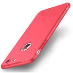 Enflamo Bumper Protective Soft Silicone Slim Back Cover Case for iPhone 7 (Red)