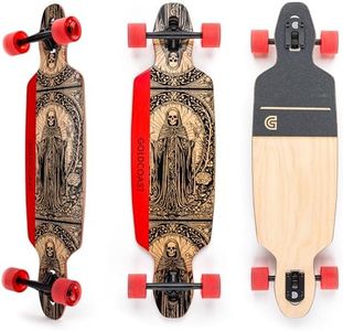 Goldcoast Reaper 36" Drop Through Longboard Complete – 36" Canadian Maple Drop Through Deck, 70mm Shred Boots Wheels, Precision Bearings, Smooth & Stable Ride for Cruising & Commuting
