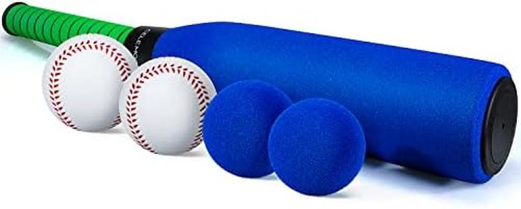 CeleMoon Ultra Soft 22 Inch Kids Foam Baseball Bat Toys with 4 Balls Gift for Children Toddlers Boys Girls Age 3-5-8 Outdoor Indoor Sport T Ball Game Playing, Blue