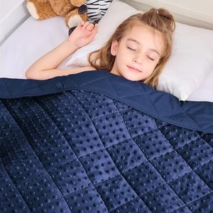 yescool 5 lb Blue Weighted Blanket for Kids