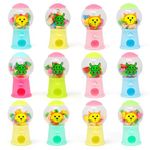 Party Bag Fillers for Kids Unisex, 12Pcs, Twister Rubbers Erasers for Cute Stationary, Suitable for Boys Girls Birthday Party Gift Favors, Party Bag Toys and Easter Class Fifts