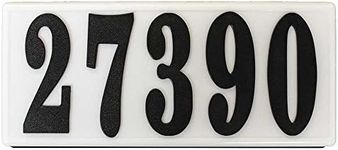 Qualarc SRP-AB01-BLK Serrano Low Voltage Plastic Rectangular Lighted Address Plaque with 4 inch Black Polymer Numbers