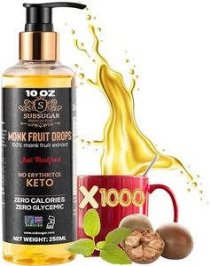 SubSugar Pure Concentrated Monkfruit Liquid Sweetener Drops no Erythritol Made with 100% Monk fruit juice