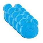 Navaris Lunch Box Ice Packs (Set of 5) - Kids Cool Pack Freezer Blocks for Boys or Girls - Reusable Slim Cold Packs for Cooler, Bag, Travel - Bear