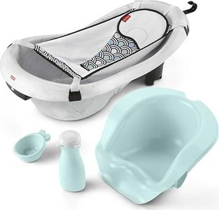 Fisher-Price Baby to Toddler Bath Deluxe 4-in-1 Sling ‘n Seat Tub with Vibrations, Removable Infant Support & 2 Toys