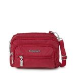 Baggallini Unisex-Adult Triple Zip bagg Convertible Cross Body, Apple, One Size