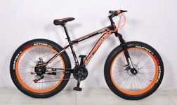 Appgrow Super Fat tyre Cycle in 24t Wheel Size with Tyres of 24 * 4.00 with Front Suspension Fork with Dual disc Brakes in 21 Speed Gears for Age Group 10 to 12 Years