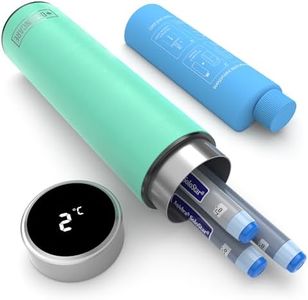DISONCARE Odyssey 60H Insulin Cooler Travel case Temp Display Medication Cooler for Medicine Travel TSA Approved Ice Pack Diabetic Medical Cooler Diabetes Bag EpiPen with QR Medical Tag(Cyan