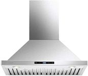 CAVALIERE Range Hood 30" Inch Wall Mounted | Brushed Stainless Steel Finish | 860 CFM | 4 Speed Control Touch Panel | Stainless Steel Baffle Filters