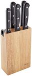 Judge Kitchen Knife Set Block with Knives and Knife Sharpener - 5 Piece Quality Stainless Steel, Razor Sharp Blades, Full Length Riveted Handles