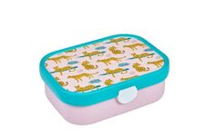 Mepal - Lunch Box Campus - Bento Lunch Box For Children - Lunch Box With Bento Compartment & Fork - Lunch Box With Clip Closure - BPA-free & Dishwasher Safe - 750 ml - Leopard