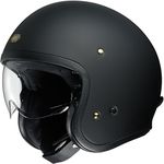 Shoei J.O Open Face Motorcycle Cruiser Scooter Helmet + Visor - Matt Black XL