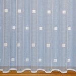 John Aird Squares White Net Curtain - Width Sold By The Metre (Drop: 81" (206cm))