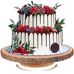 Caydo 12 Inch Wooden Cake Stand, Ro