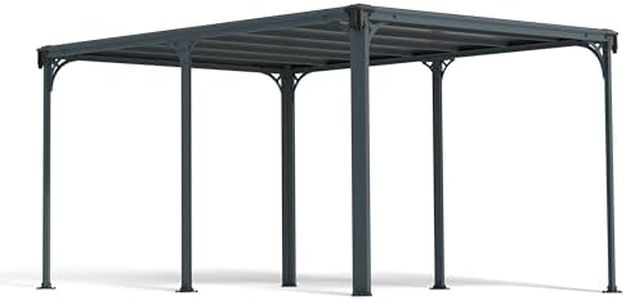 Palram Milano 4300 Gartenpavillon: Höchst Widerstandsfähiger Und Flacher Hardtop Pavillon 426 x 309 cm. Robuste Aluminiumkonstruktion Mit Dach Aus Polycarbonat. Ideal Als Freistehende Überdachung.