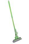 JAXHOM Sponge Mop for Floor Cleaning, Stainless Steel Butterfly mop for Cleaning Floor, PVA Sponge Mop Stick for Bathroom Cleaning with Adjustable Length