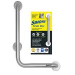 Simon's 100% Stainless Steel 304 Heavy Duty Grab bar for Bathroom handrailing and Safety Handle - 12+18 inch 90 Degree with 3 Legs L - Shape