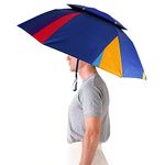 Luwint Rainbow Umbrella Hat - 36'' UV Protection Folding Fishing Umbrella Hat Hands Free Gardening Headwear