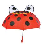 Rhode Island Novelty Kids Umbrella - Childrens 18 Inch Rainy Day Umbrella - Ladybug Red/Black