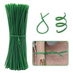 Plant Ties for Climbing Plants, 300pcs 12cm Green Garden Twist Ties for Plants, Flexible Plastic Garden Ties for Supporting Plants, Shrubs, Cable Organizer (300, Green)