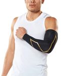 2XU MCS Elite Compression Arm Guard, Black/Gold, Large