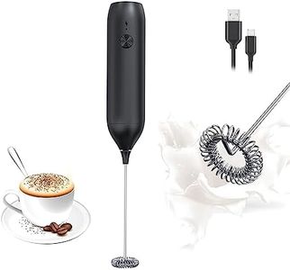 Electric Stirrer Milk Frother Handheld Drink Mixer USB Rechargeable Milk frother Stainless Steel Frother Wand Electric Mini Egg Whisk for Coffee, Cooking and More