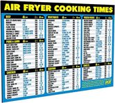 Air Fryer Cheat Sheet Magnet - Extra Large Easy to Read Airfryer Accessory - Magnetic Air Fryer Cooking Times Chart, Kitchen Gadget Reference Guide for 90 Airfry Foods - Air Fryer Accessories (Blue)