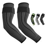 Elbow Support for Men and Women 2 Pack Anti slip Elbow Brace Adjustable Elbow Sleeve Compression Arm Sleeve for Tennis Elbow, Golfers Elbow, Arthritis, Tendonitis, Joint Pain Relief (Black, Medium)