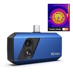 TOPDON TC001 Plus Thermal Camera for Android, 256 x 192 IR High Resolution with Visual Camera, -20~550°C Temp Range, 25Hz Refresh Rate, Dual-lens Thermal Imaging Camera for Smartphones, Tablets, PC