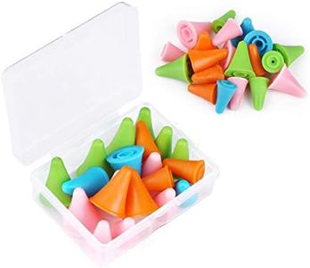 20 PCS Knitting Needles Point Protectors/Stoppers with Plastic Box, Include 10 Small & 10 Large, Knit Needle Tip Covers for Beginners Knitting Craft DIY