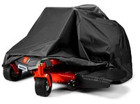 Zero-Turn Mower Cover, Universal Fit Heavy Duty 600D Polyester Oxford, Weatherpoof UV Protection with Windproof Buckle, Drawstring & Cover Storage Bag, Tractor Cover Up to 60" Lawn Mower Decks for