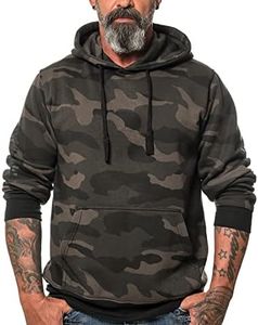 ROCK-IT Apparel I Sudadera con Capucha para Hombre I Sudadera Premium con Capucha en Tejido Suave I Hoodie y Bolsillo [S-5XL] Hoody Camuflaje Dark Camo M