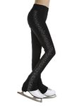 dPois Kids Figure Skating Pants Girls Ice Skating Practice Leggings Dance Gymnastics Performance Training Tights Black 14 Years