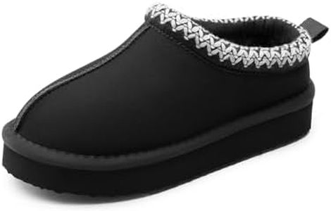 DREAM PAIRS Girls Slippers Kids Platform Slipper,Black,13 Little Kid
